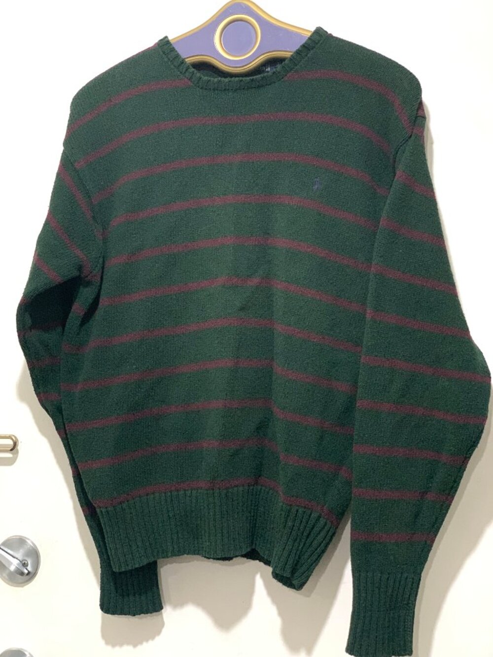 VINTAGE POLO BY RALPH LAUREN KNIT STRIPED COTTON SWEATERS SIZE L